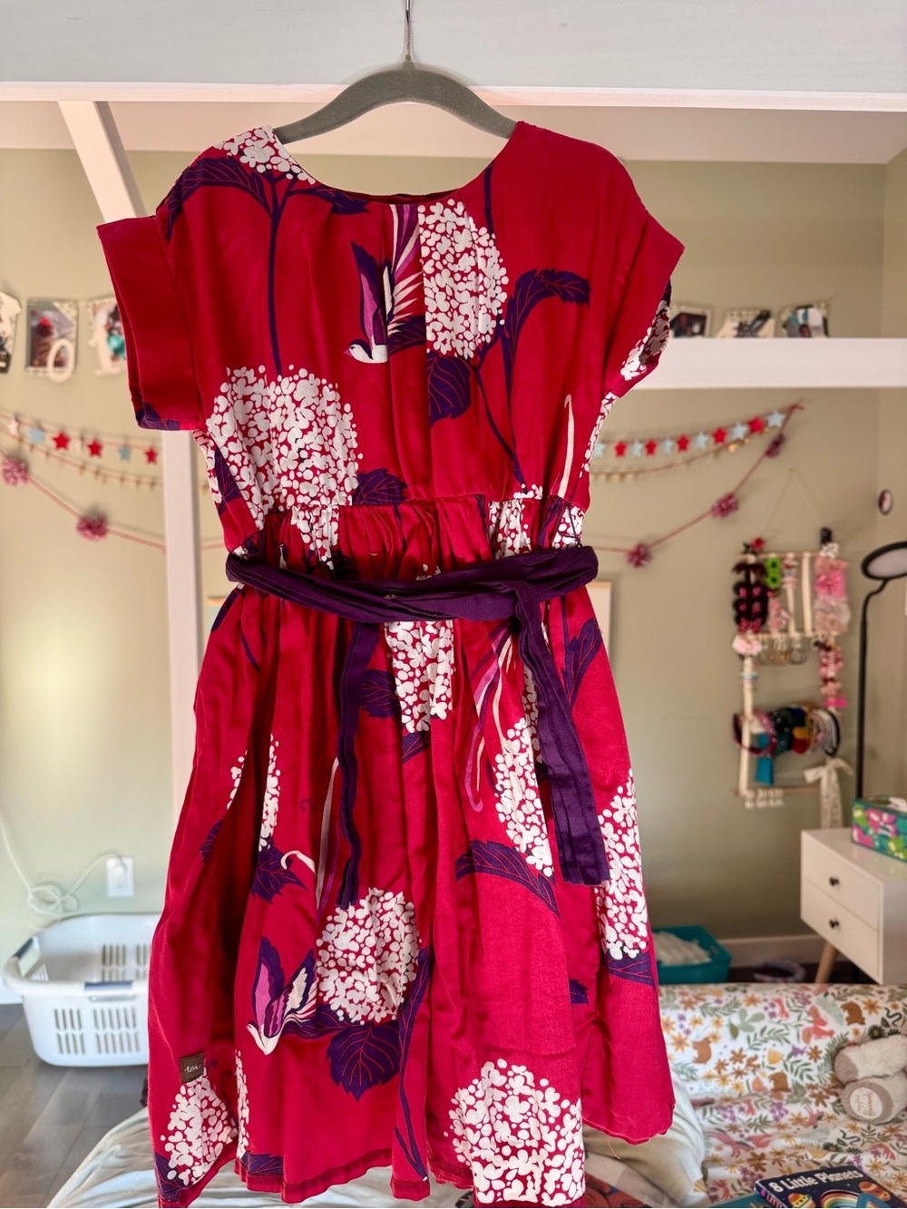 Girls’ Red Floral Dress from East Asian Collection size 6